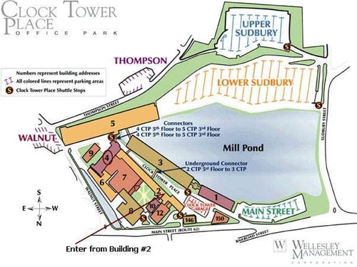 Map of Mill and Main Place